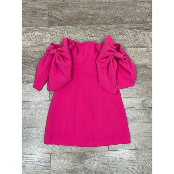 TOCCIN Bow Sleeve Pink Mini Dress size 2 - Picture 12 of 16